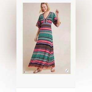 Anthropologie Aldomartins Contrera knit multi color maxi dress  Small